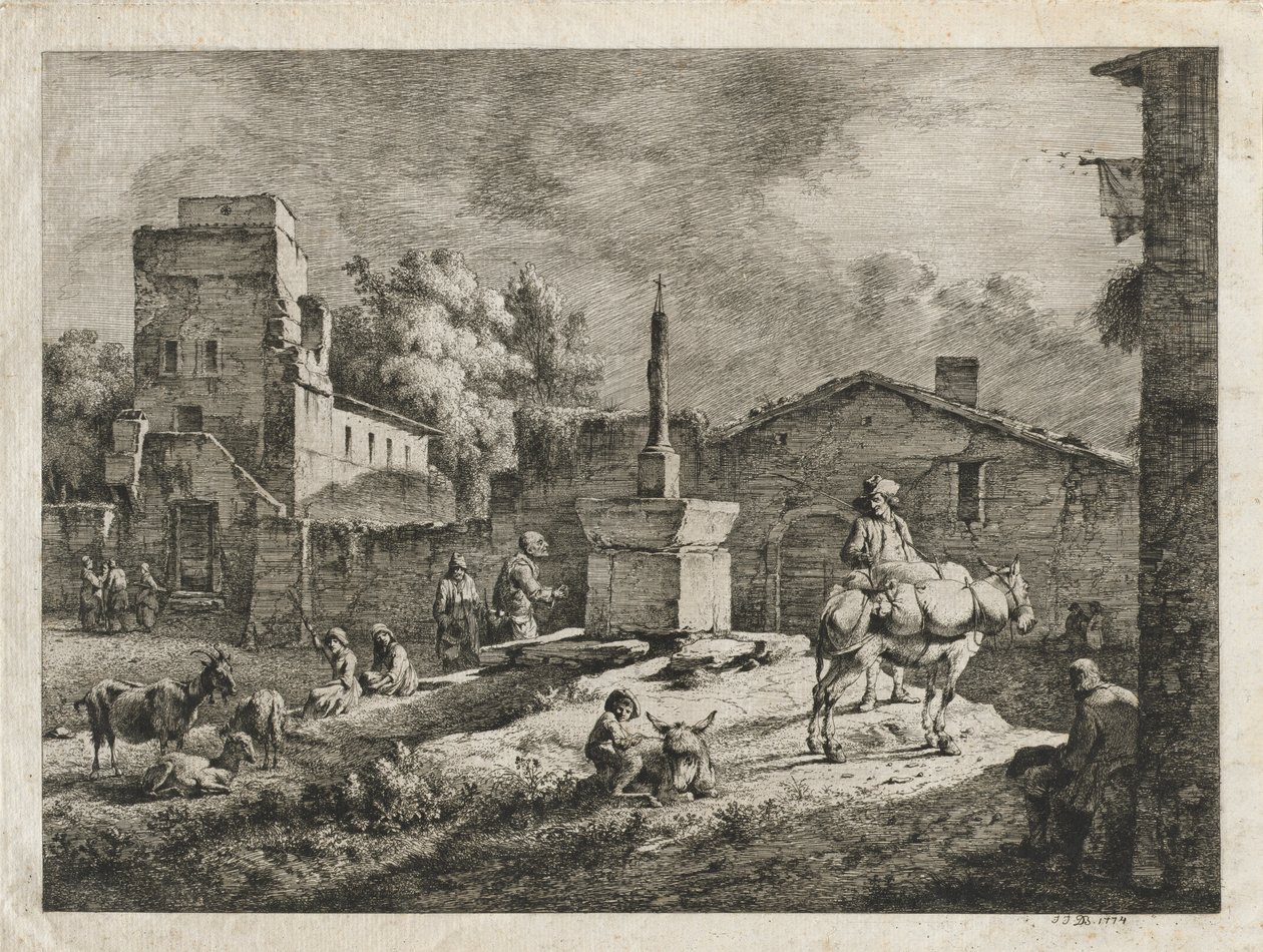 Ansicht von Saint-Andeol, 1774 von Jean Jacques de Boissieu