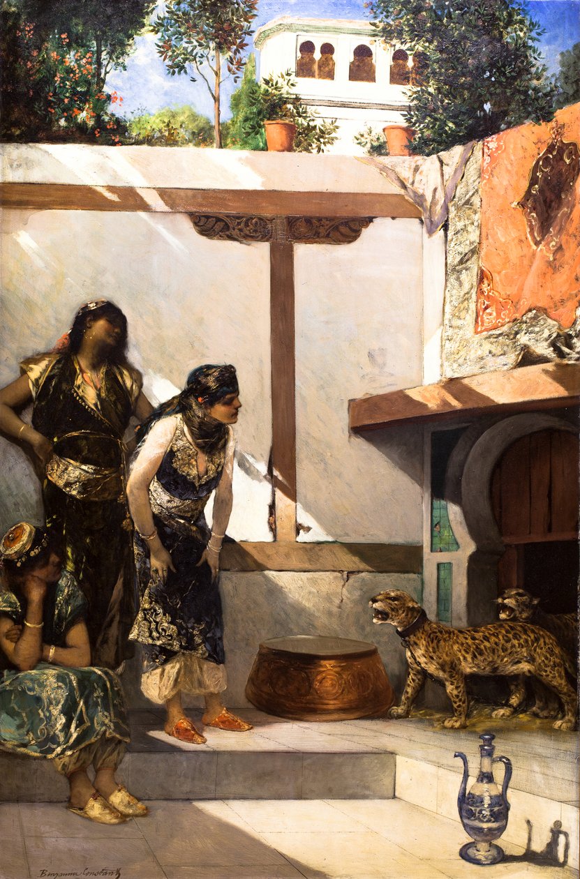 Hof des Sultanspalastes von Jean Joseph Benjamin Constant