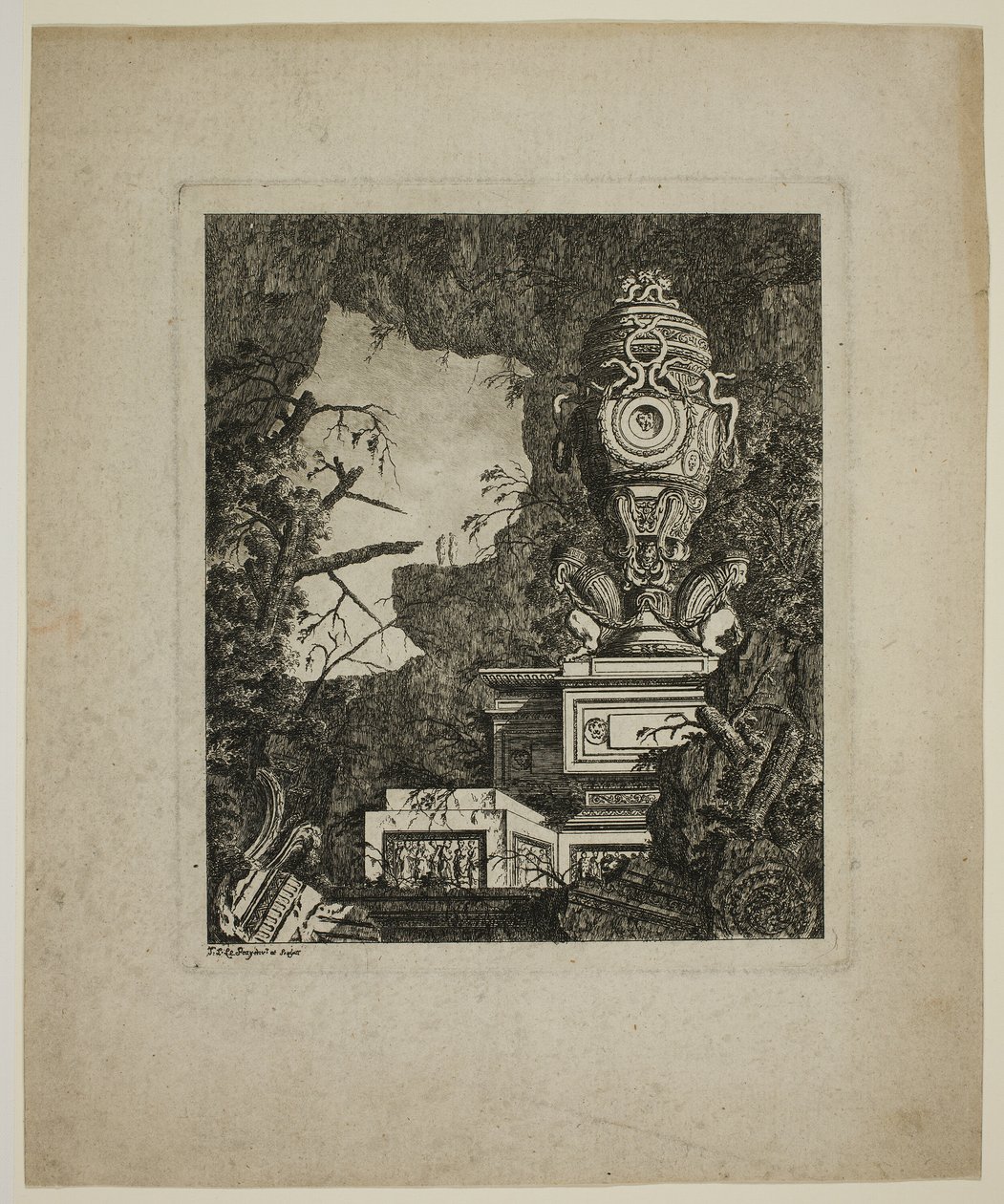 Antike zerstörte Statuen von Jean Laurent Legeay