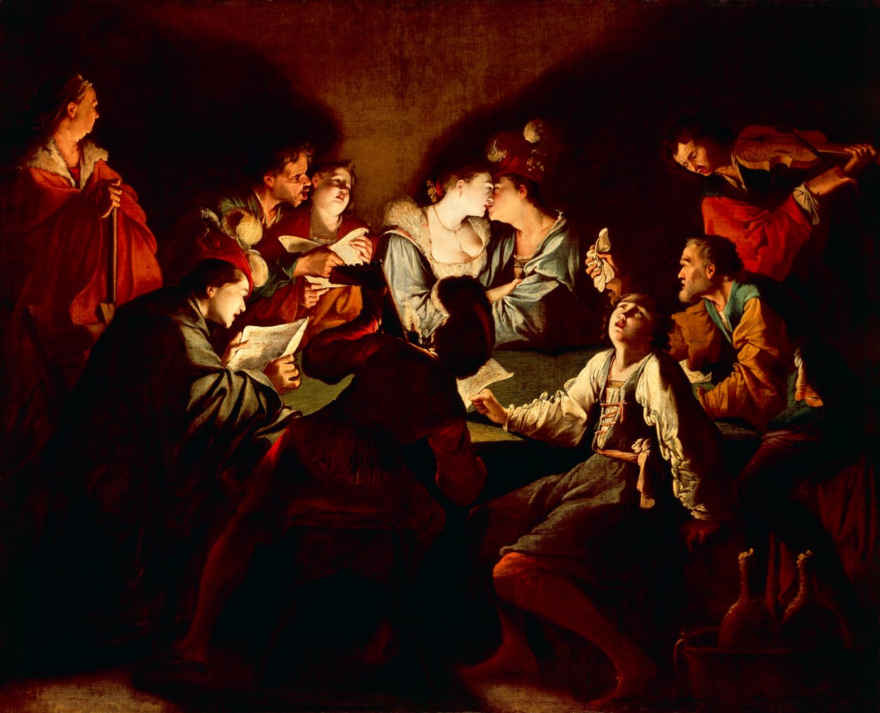 Nachtkonzert, ca. 1621/2 von Jean Leclerc