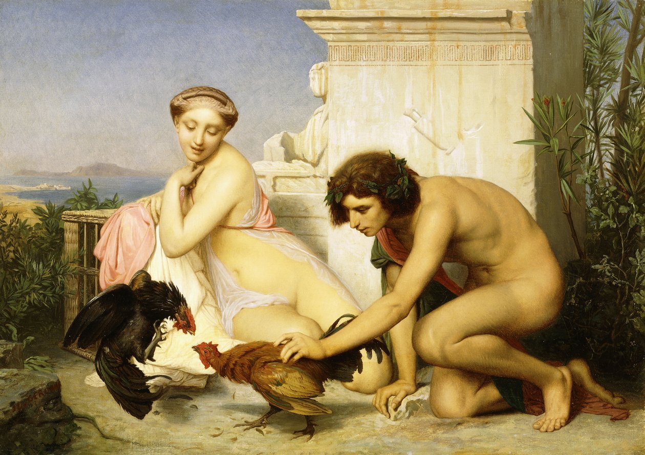 Der Hahnenkampf von Jean Leon Gerome