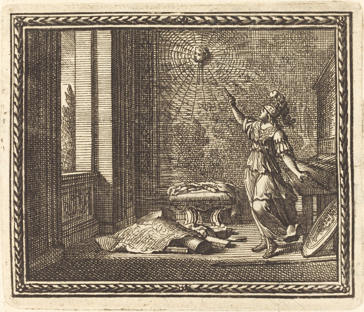 Minerva verwandelt Arachne in eine Spinne von Jean Lepautre