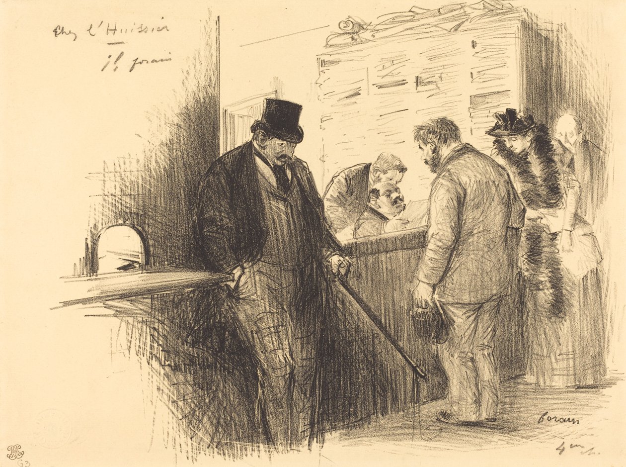 Beim Gerichtsvollzieher von Jean Louis Forain