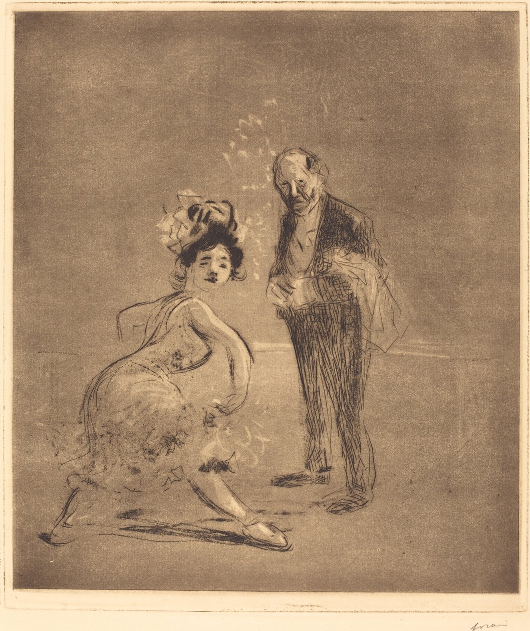 Tänzerin und Oberkellner von Jean Louis Forain