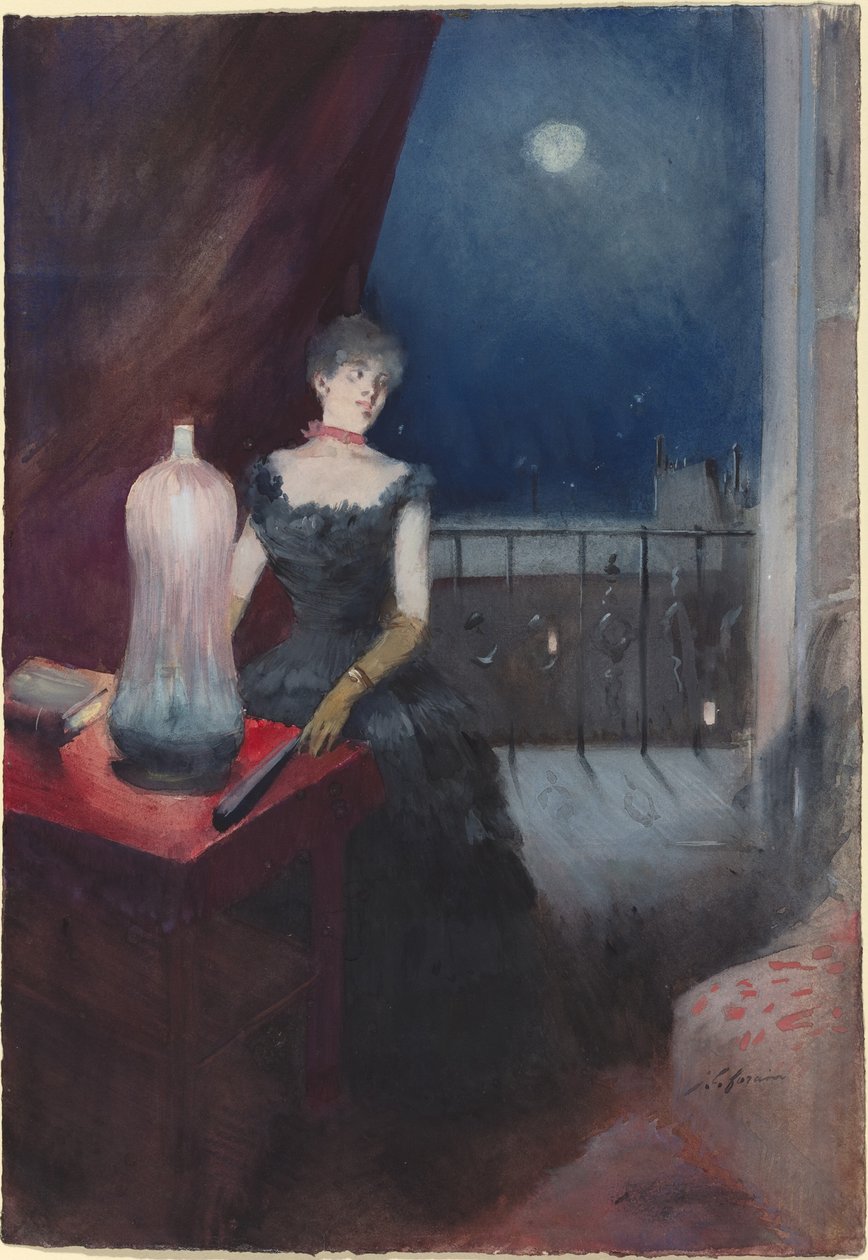 Stehende Frau mit einem Fächer von Jean Louis Forain