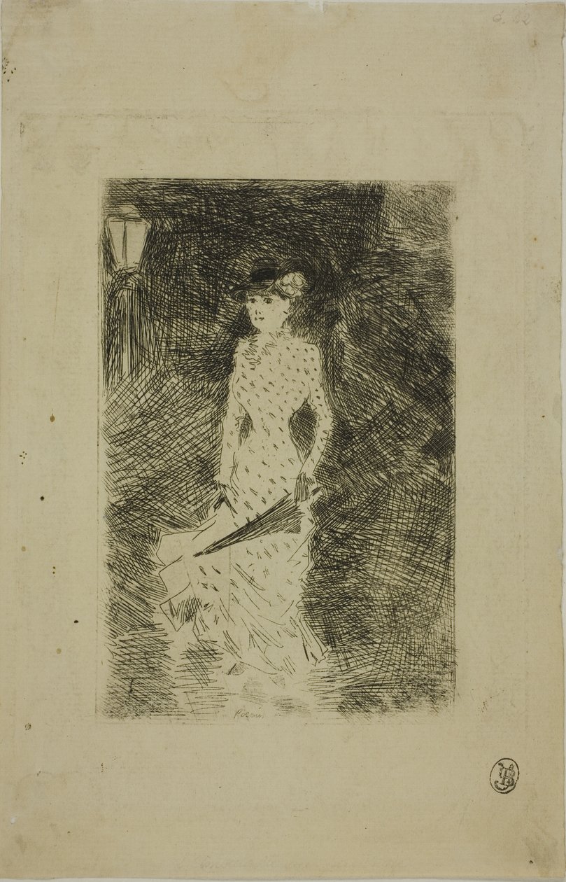 Spazierende Frau mit Regenschirm von Jean Louis Forain