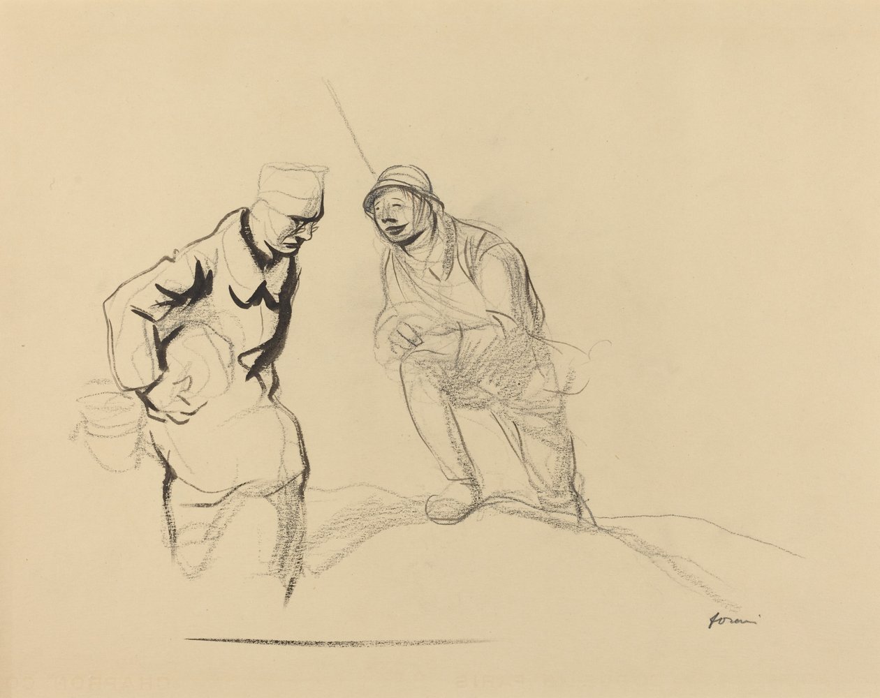 Zwei Soldaten, ca. 1914-1919 von Jean Louis Forain