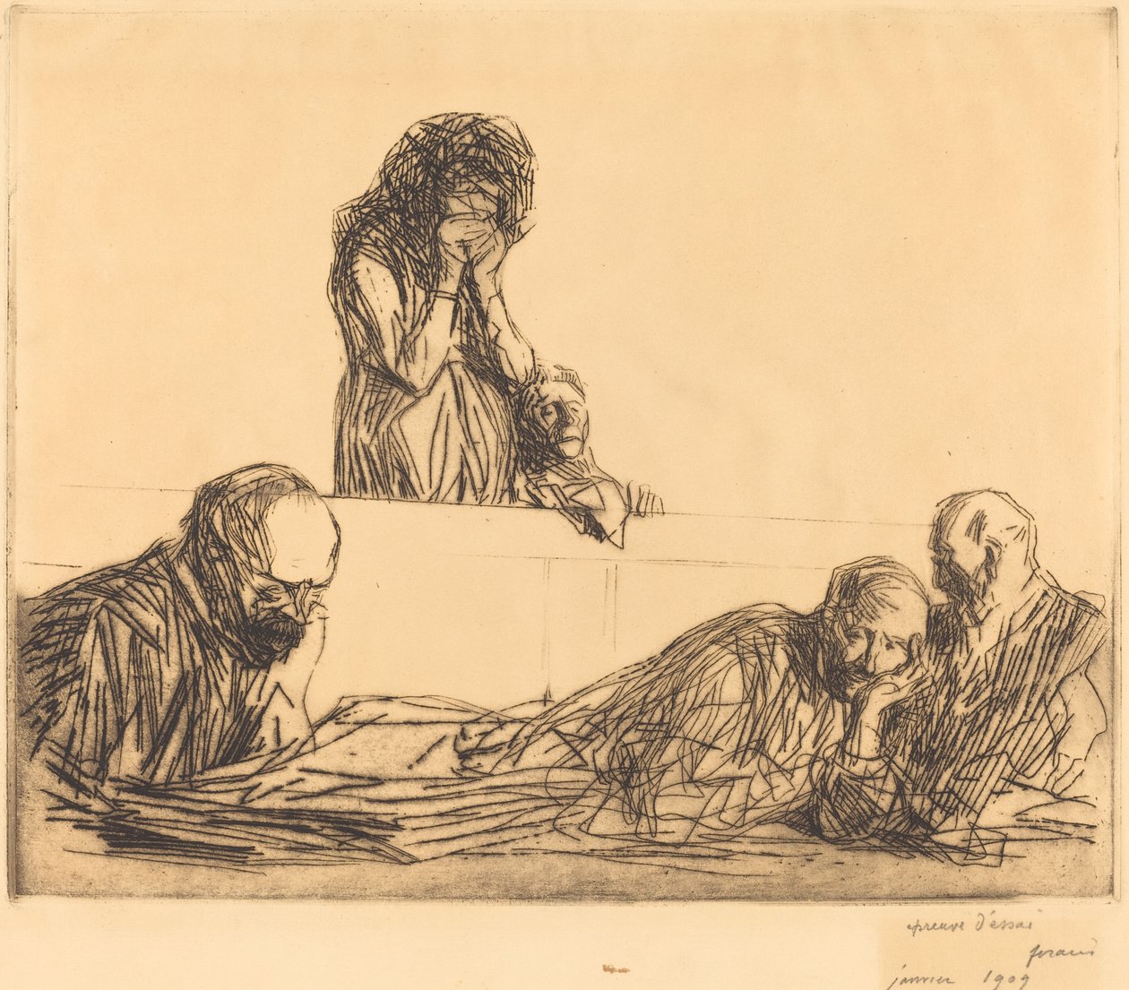 Unverheiratete Mutter (erste Platte) von Jean Louis Forain