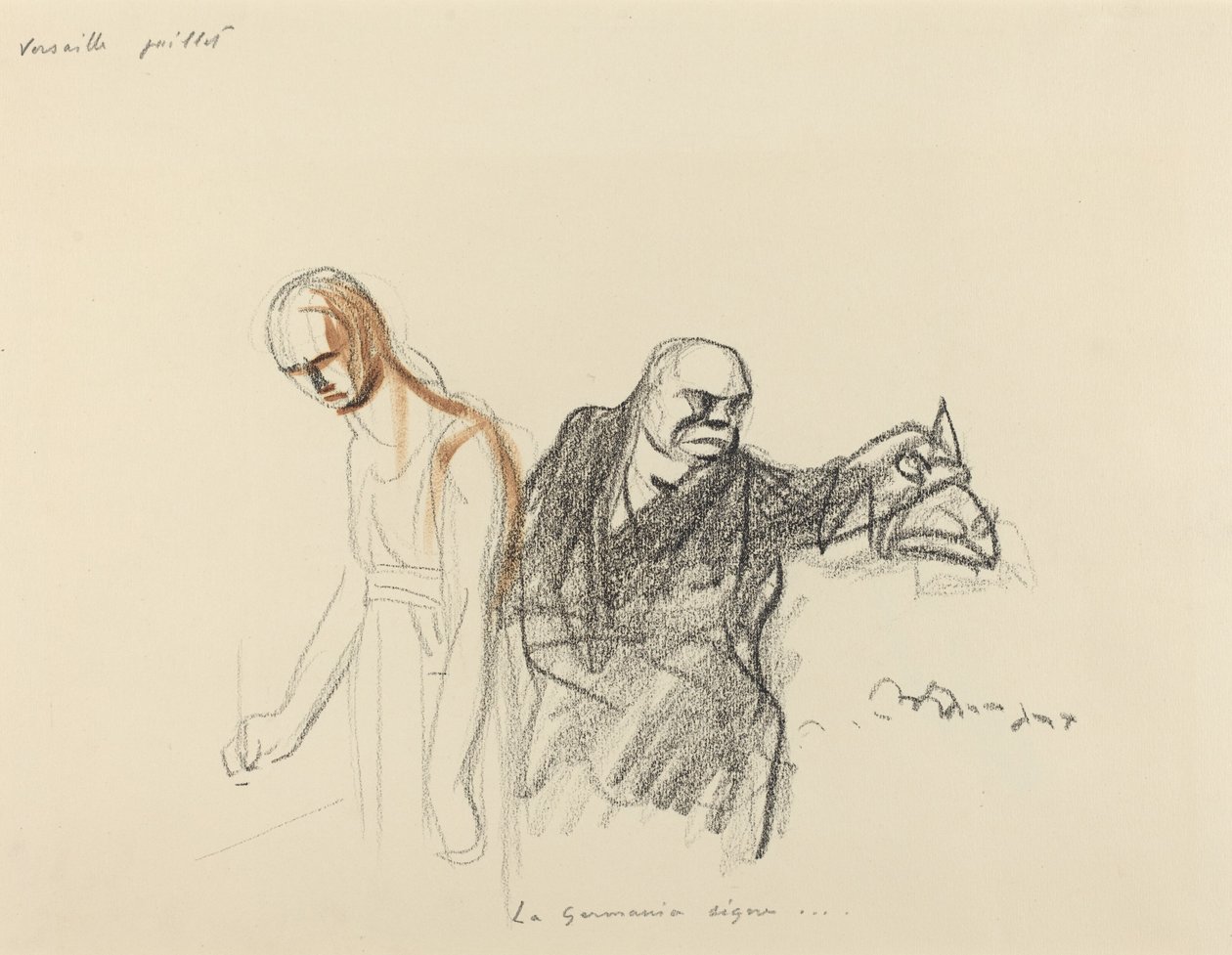 Versailles Juli. Die Germania unterschreibt... von Jean Louis Forain