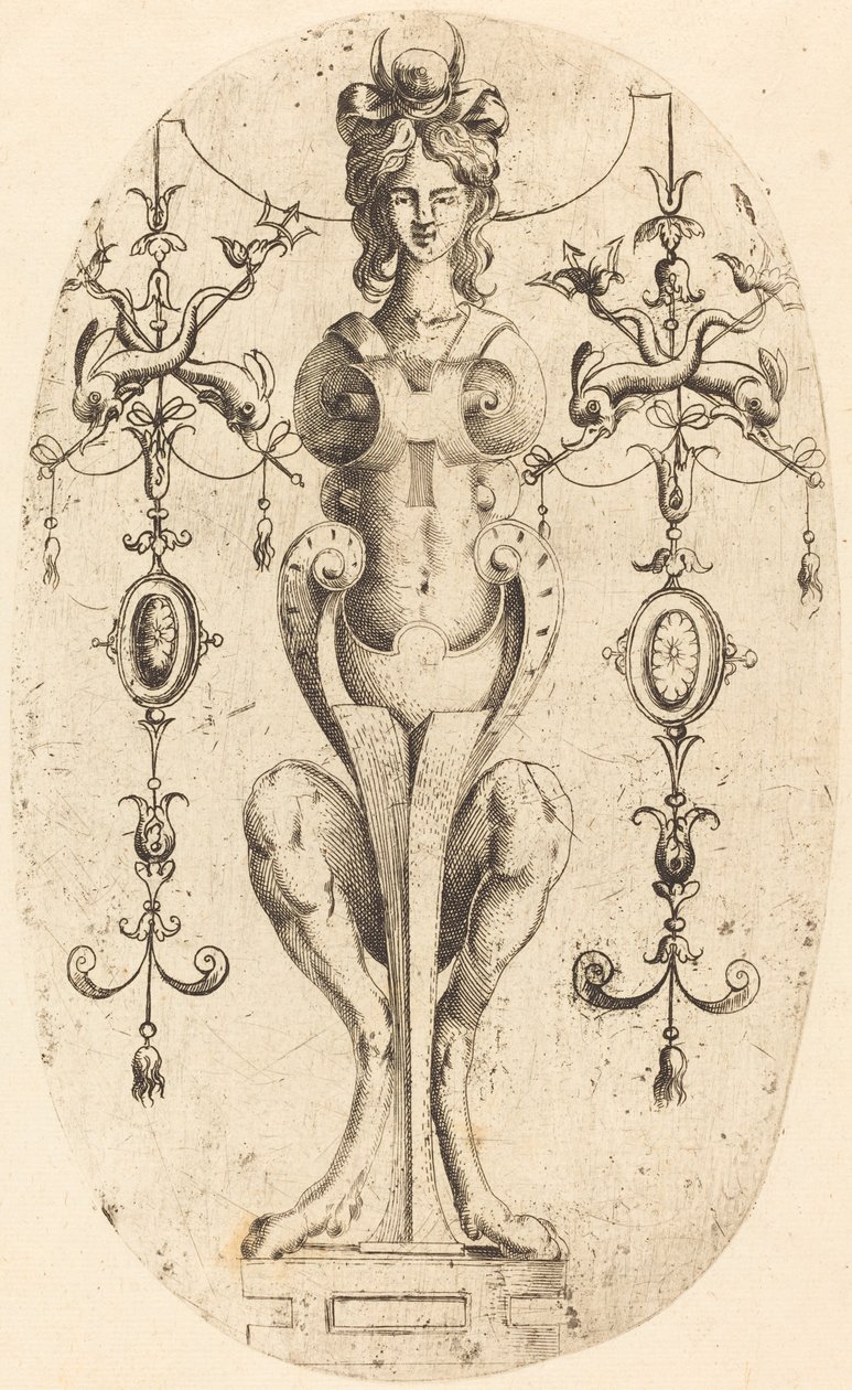 Sphinx mit Halbmond auf dem Kopf von Jean Mignon