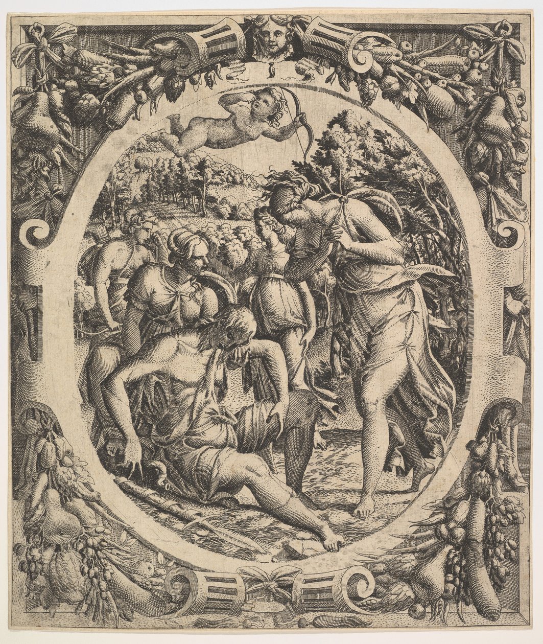 Der Tod des Adonis, 1544 von Jean Mignon