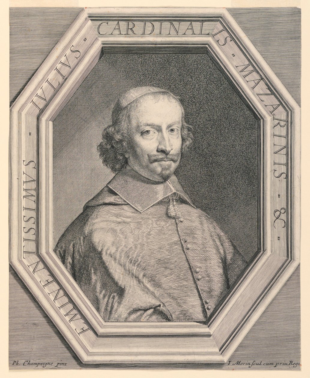 Porträt von Kardinal Mazarin von Jean Morin