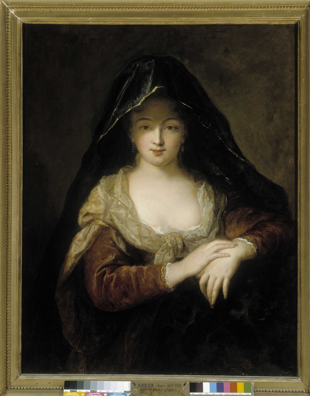 Junges Mädchen mit verschränkten Händen von Jean Raoux