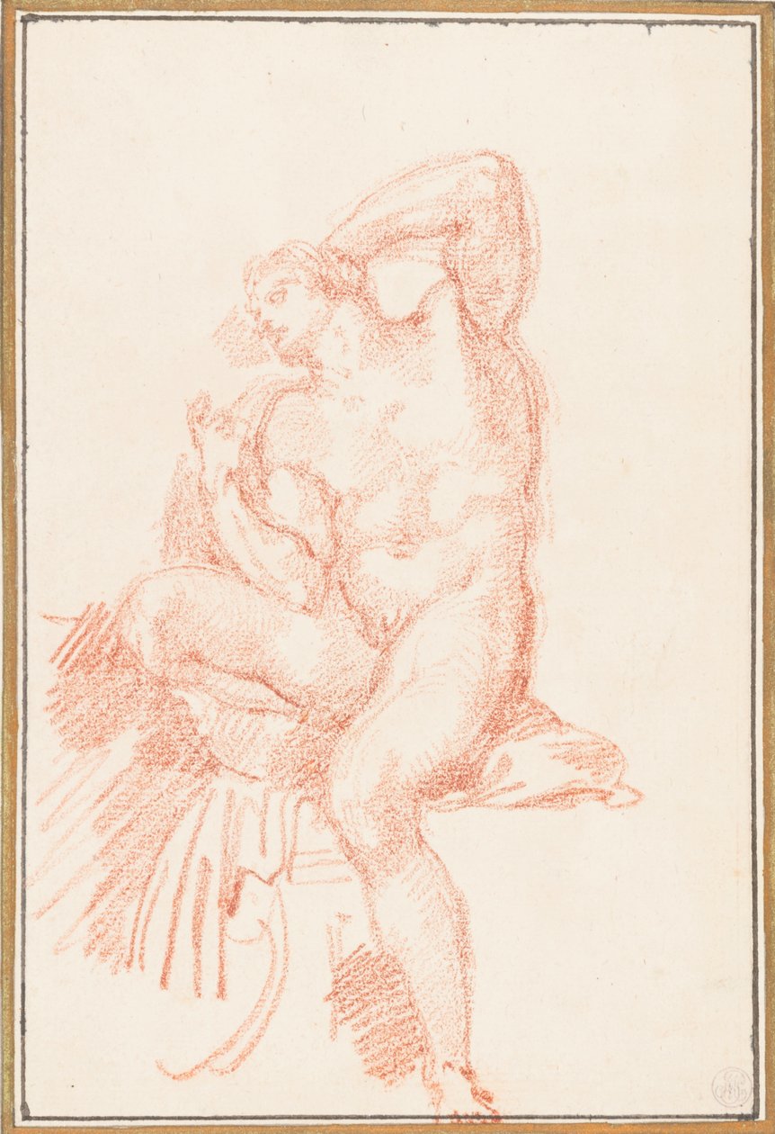 Ignudo von der Decke der Sixtinischen Kapelle von Jean Robert Ango
