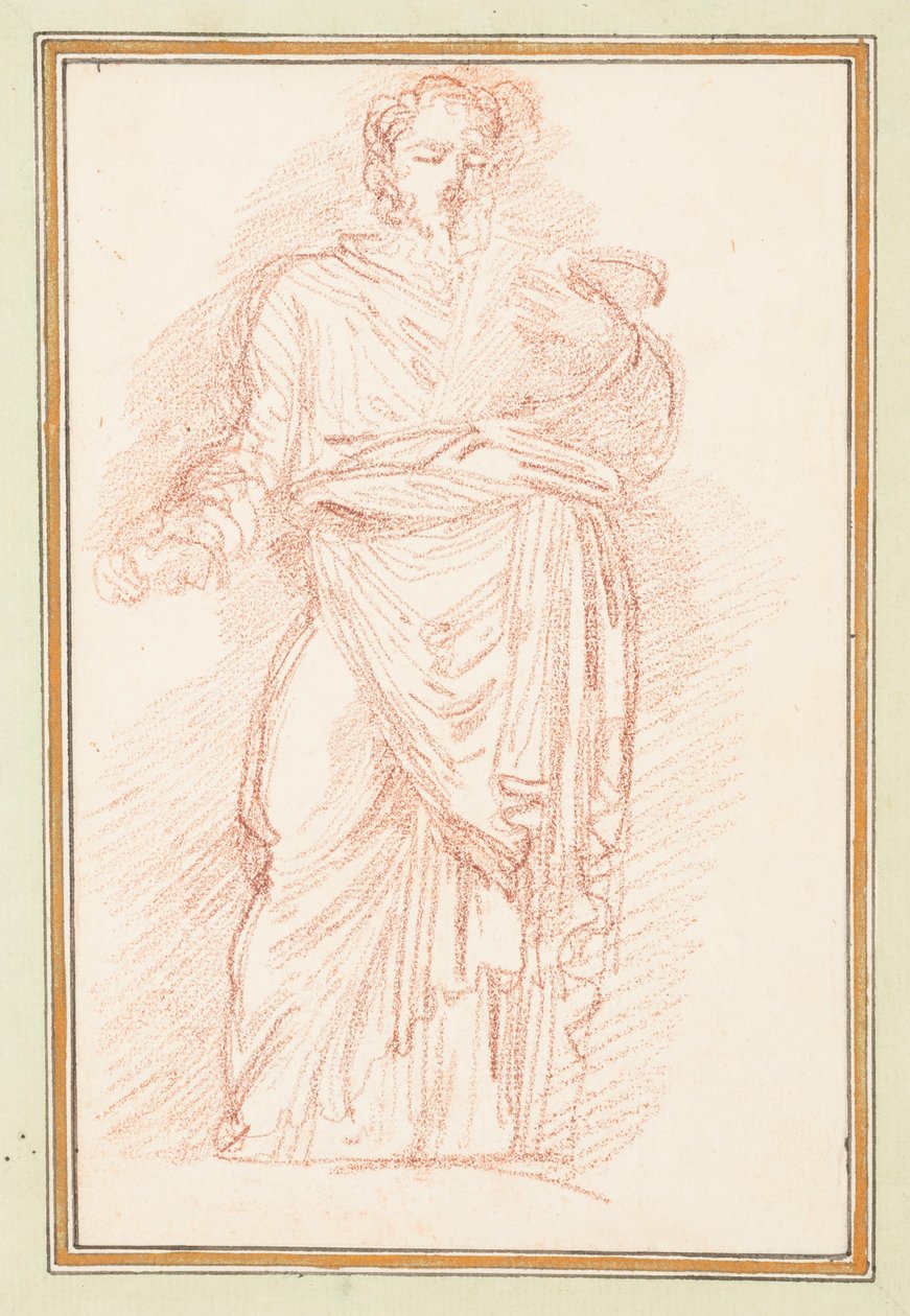 Gewandete Figur mit Gürtel um die Taille von Jean Robert Ango