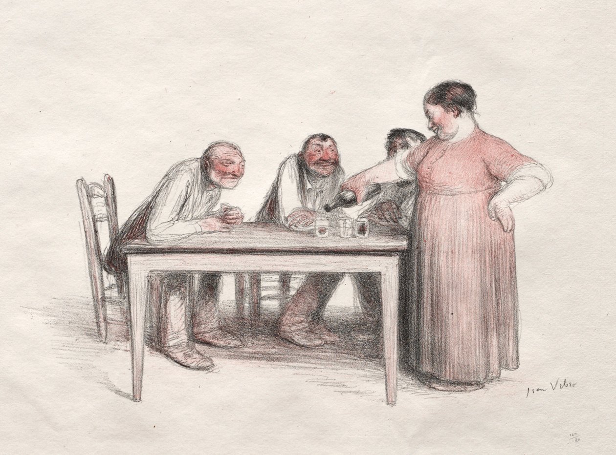 Das Weinglas von Jean Veber