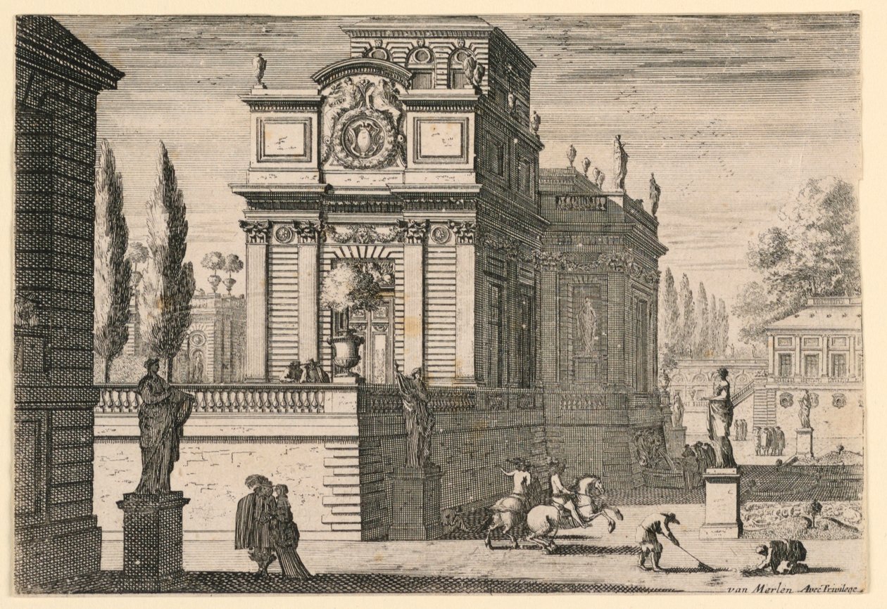 Ein Park eines Schlosses von Jean le Pautre