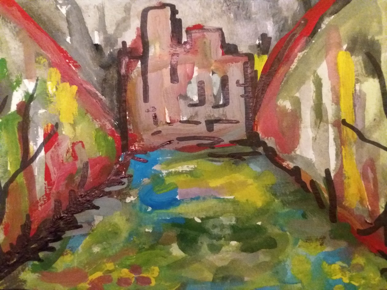 Schloss mit Teich von Jeannette Stein