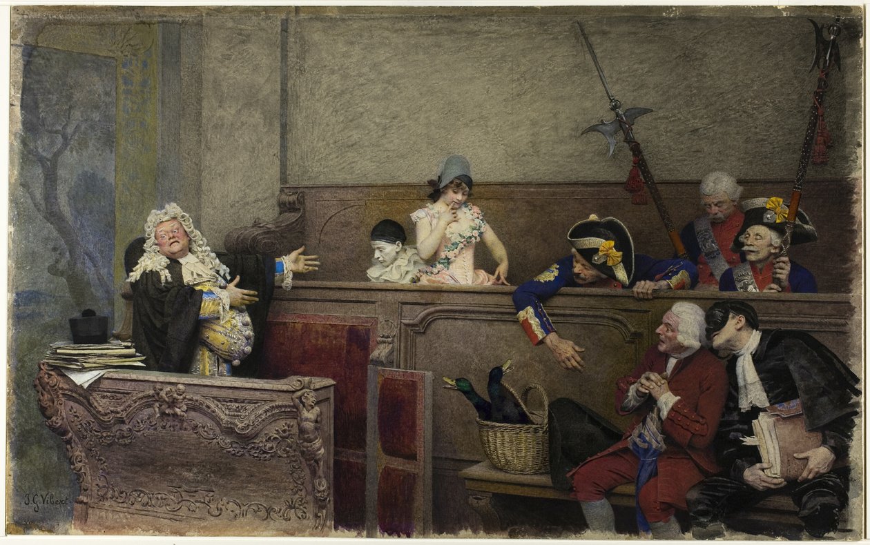 Der Prozess von Pierrot von Jehan Georges Vibert