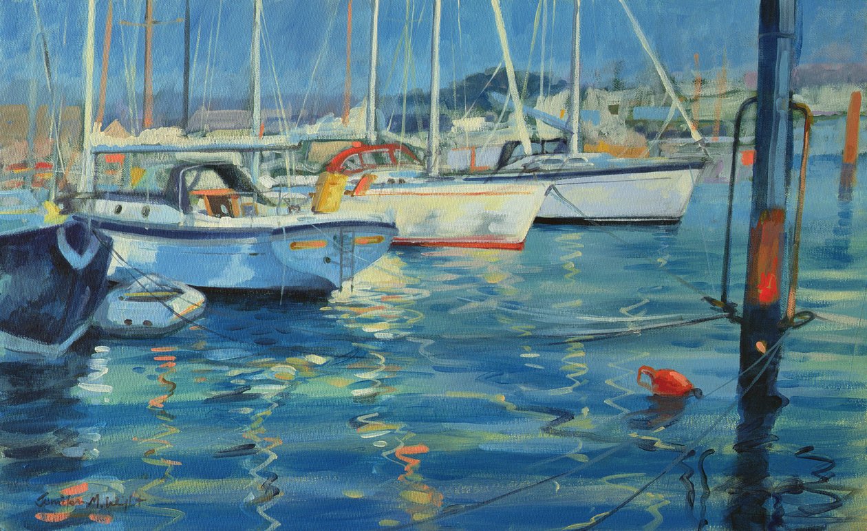 Isle of Wight - Yachtreflexionen, 2010 von Jennifer Wright