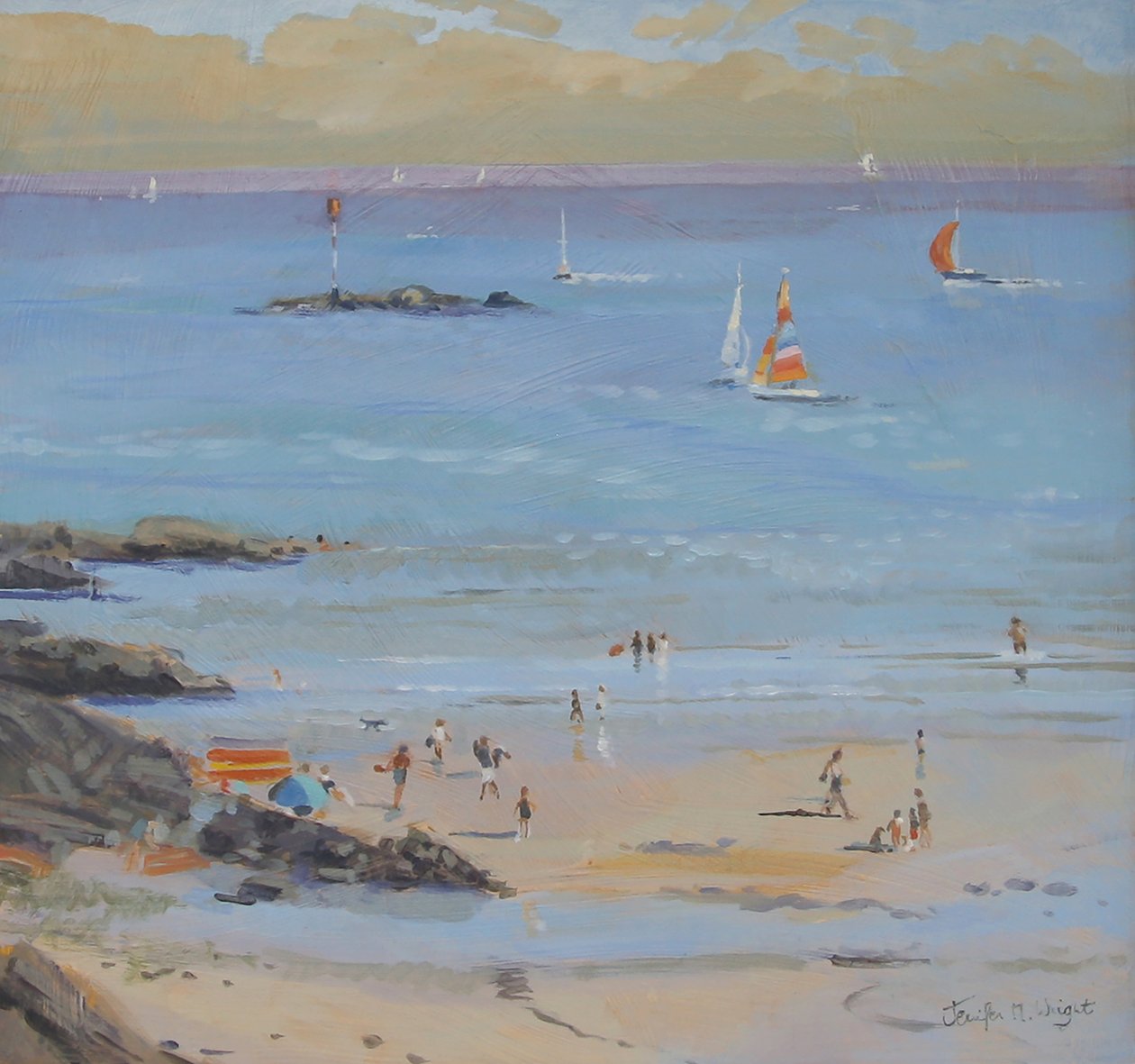 Salcombe Millbay Morgen von Jennifer Wright