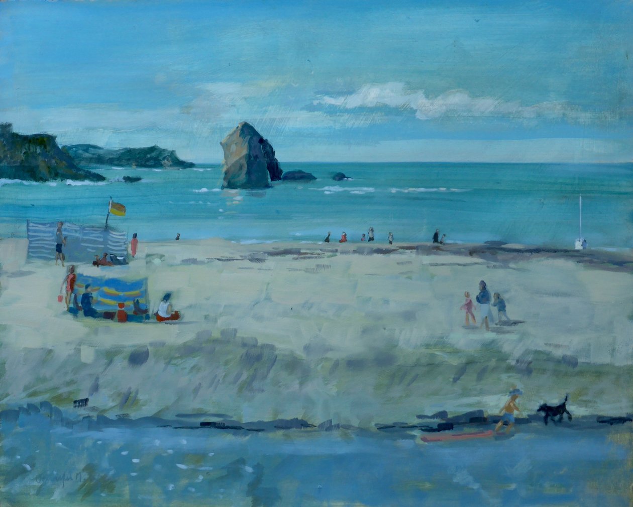 Thurlestone Rock, Devon, 2016 von Jennifer Wright