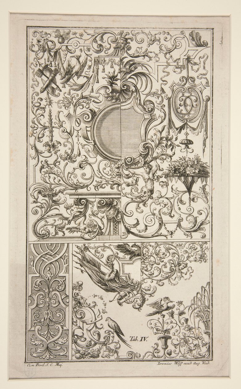 Ornamentales Grottesken-Design von Jeremias Wolff