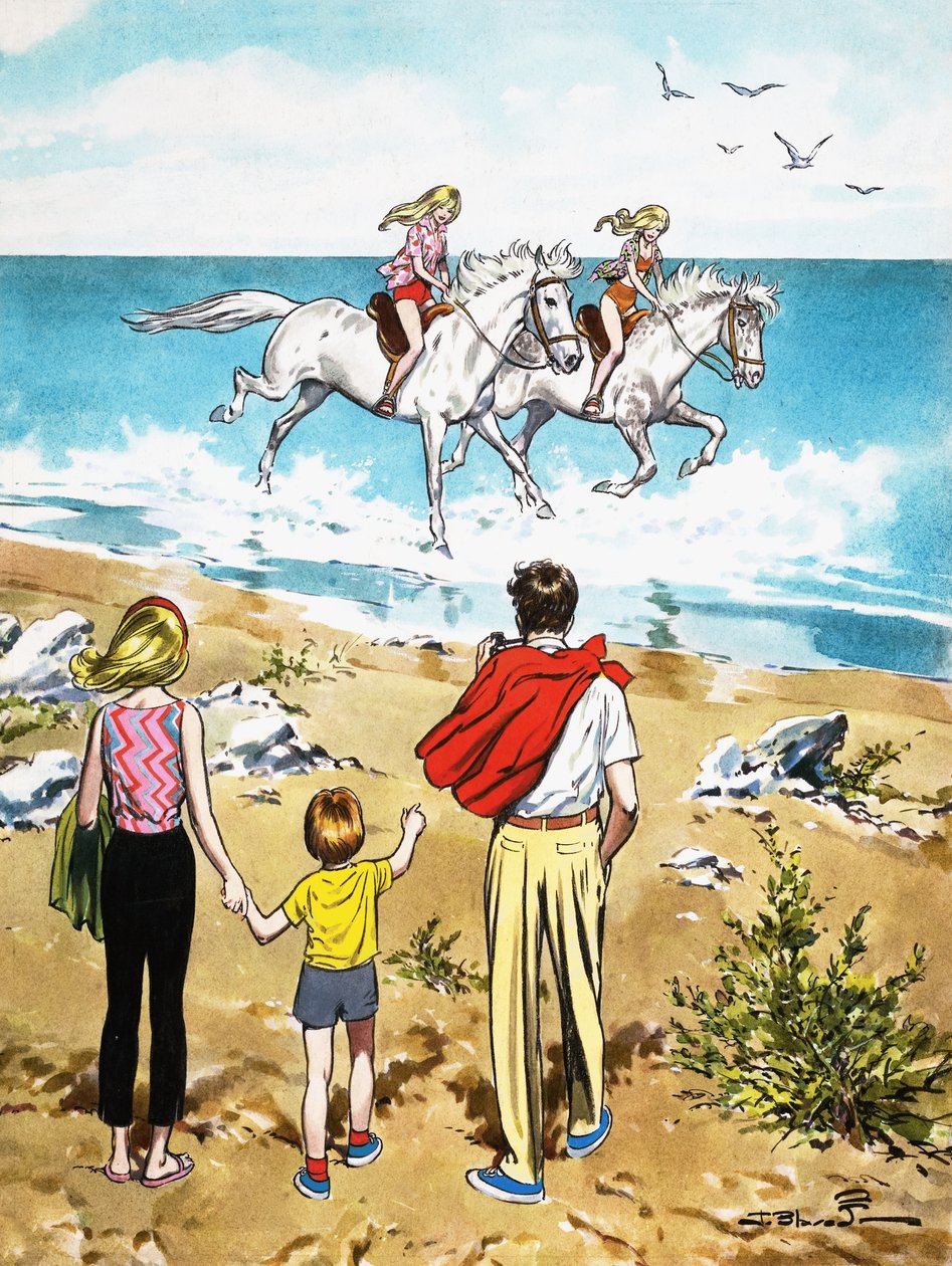 Reiten im Brandung von Jesus Blasco