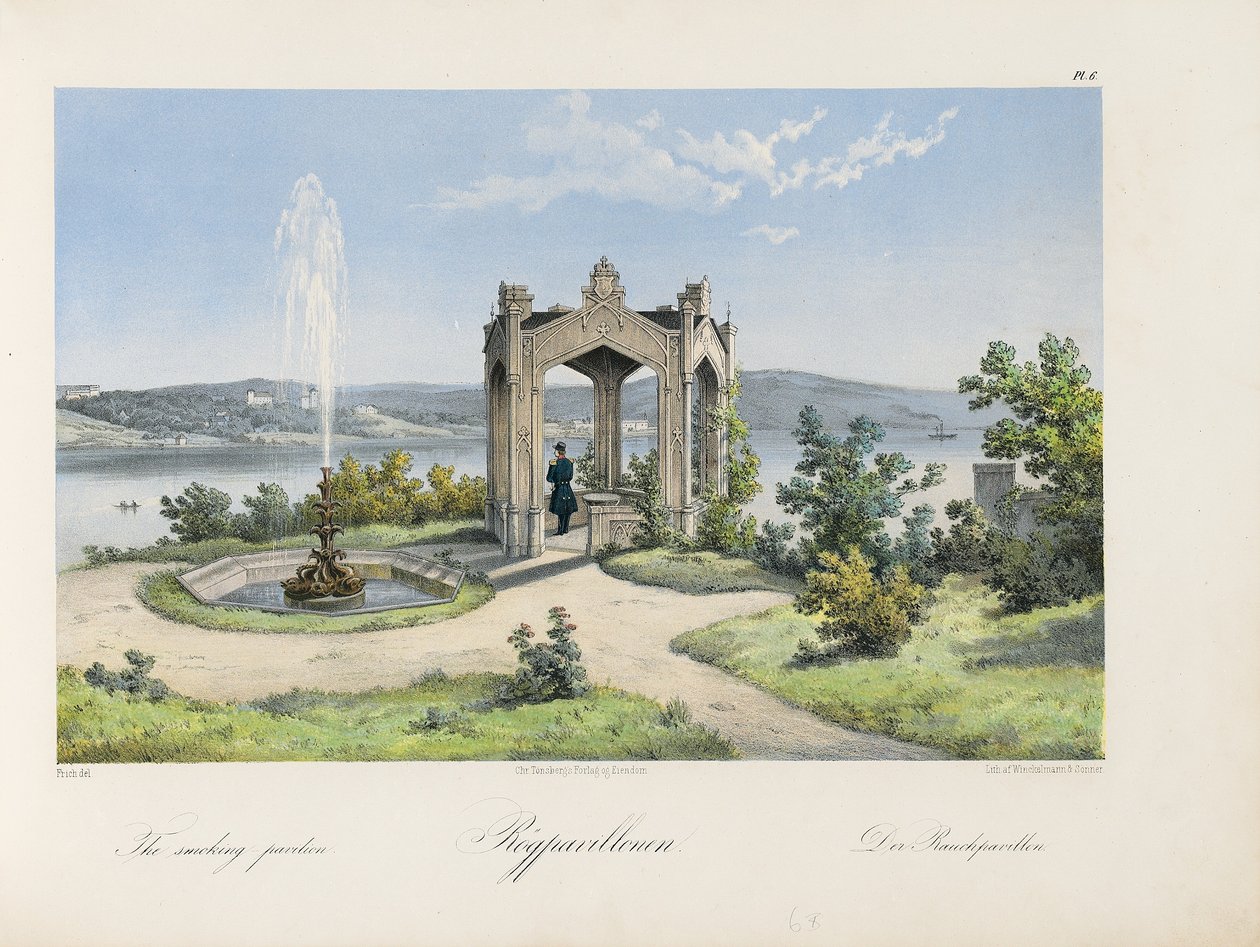 Oscarshal Raucherpavillon, 1852 von Joachim Frich