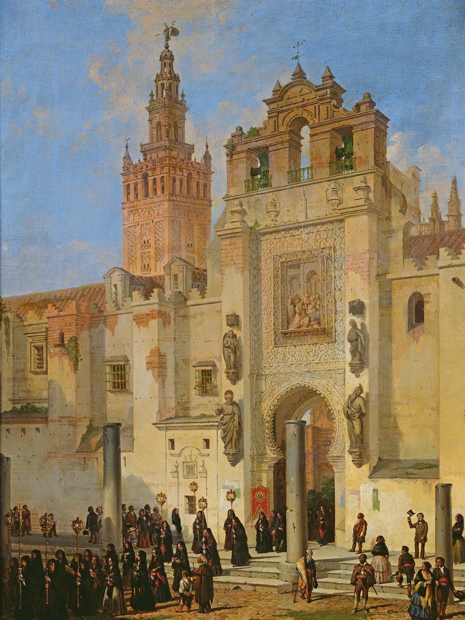 Religiöse Prozession in Sevilla von Joachin Dominguez Becquer