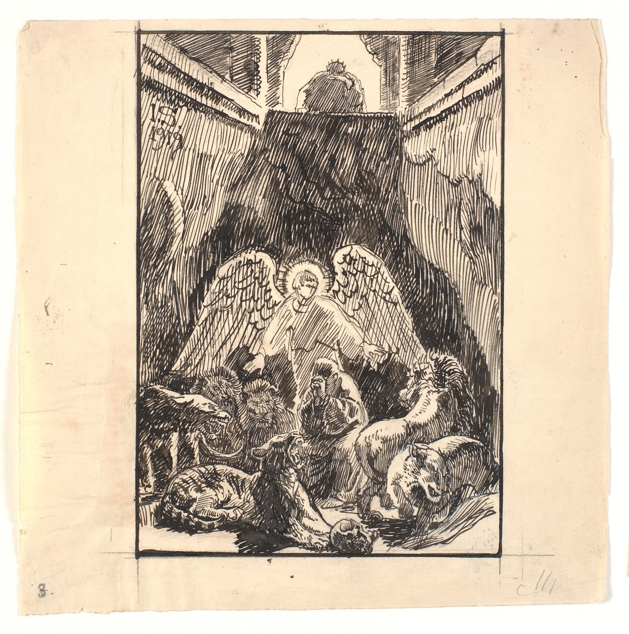 Daniel in der Löwengrube von Joakim Frederik Skovgaard