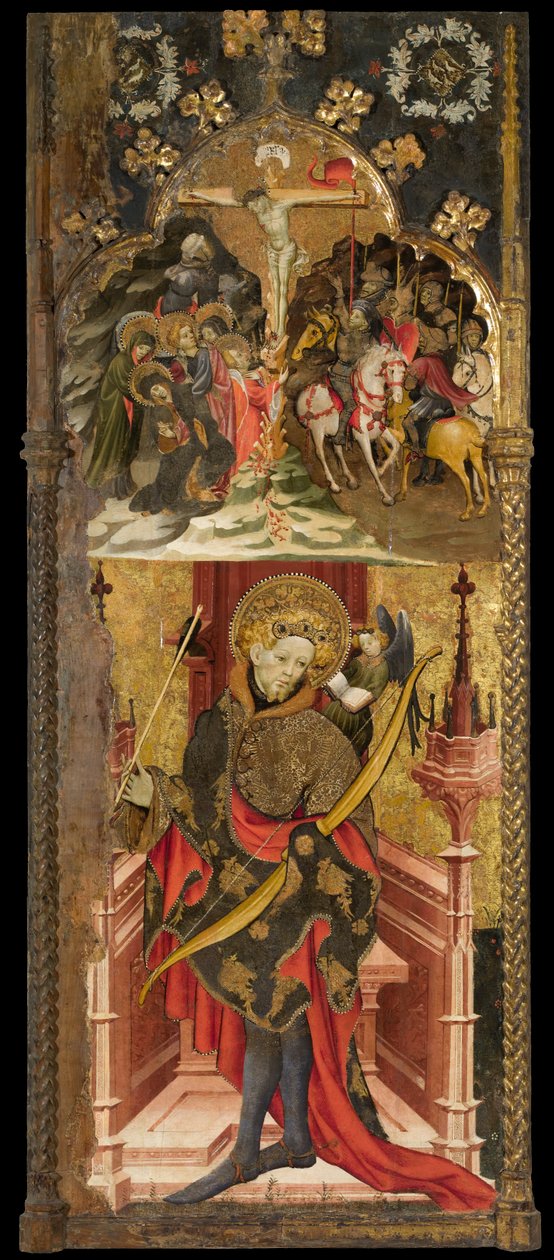 Kalvarienberg und Heiliger Sebastian von Joan or Juan Mates