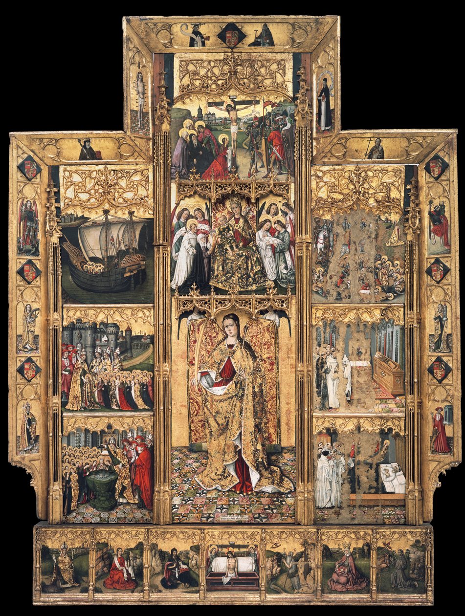 Altarbild der Heiligen Ursula und der elftausend Jungfrauen von Joan Reixach