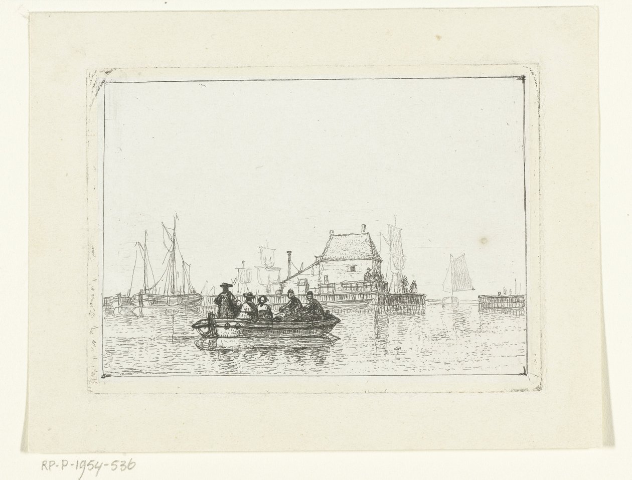 Ruderboot mit Passagieren auf dem IJ von Joan Berg