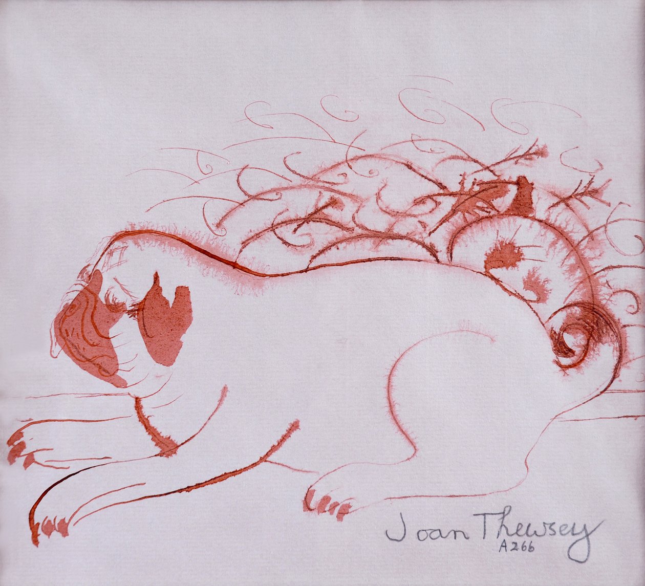 Mopswelpe 2, 2005 von Joan Thewsey