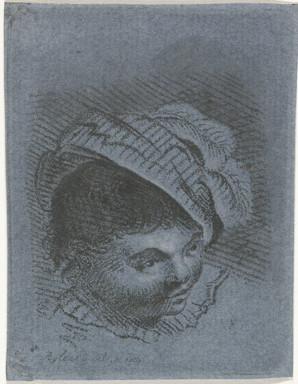 Jungenkopf mit Hut von Joannis Jacobus Bijlaert