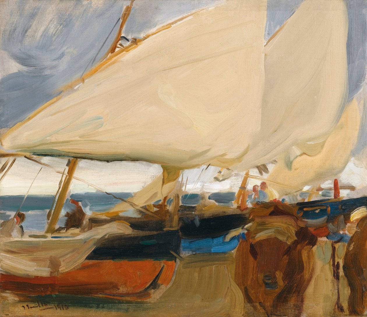 Strand von Valencia von Joaquín Sorolla