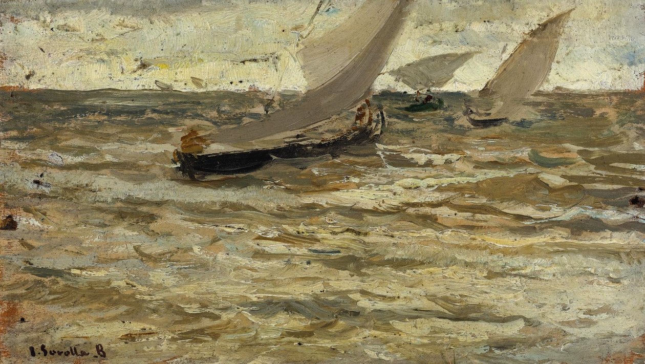 Abfahrt der Boote, Asturien von Joaquín Sorolla