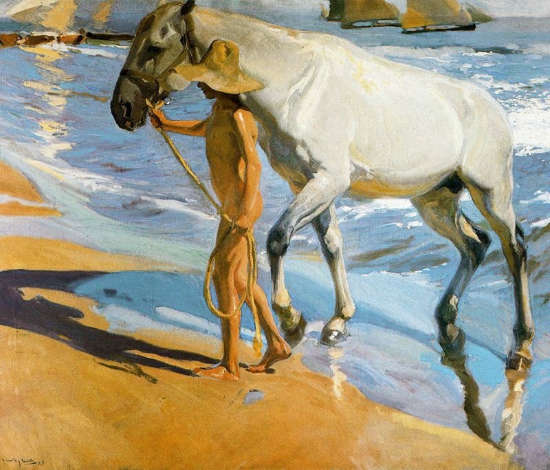 Das Pferdebad von Joaquín Sorolla