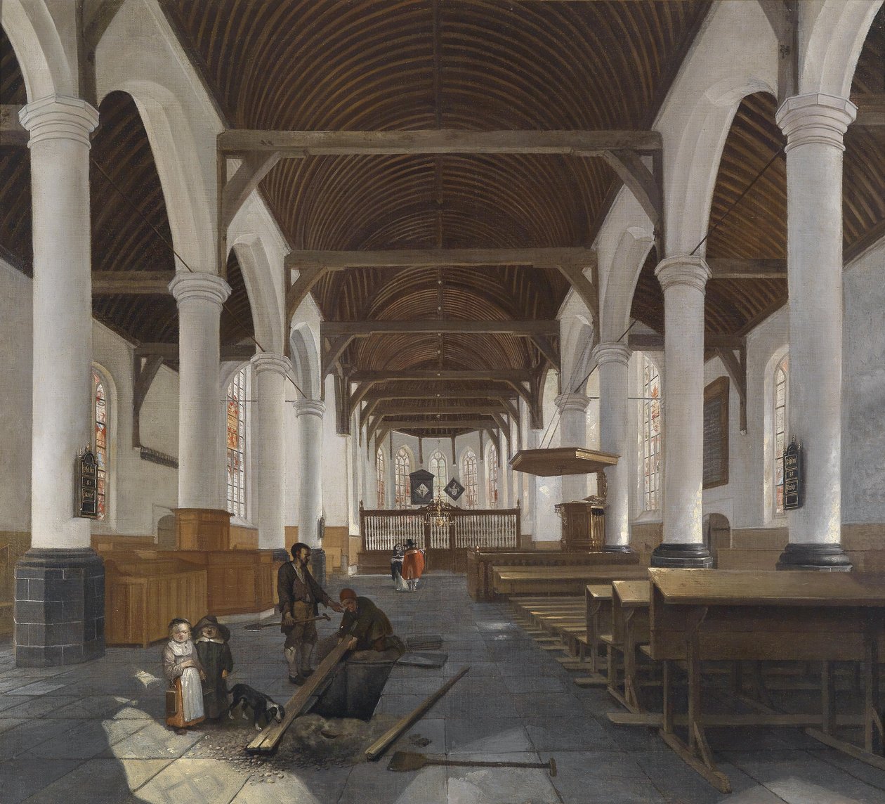 Das Innere einer barocken Kirche von Job Berckheyde