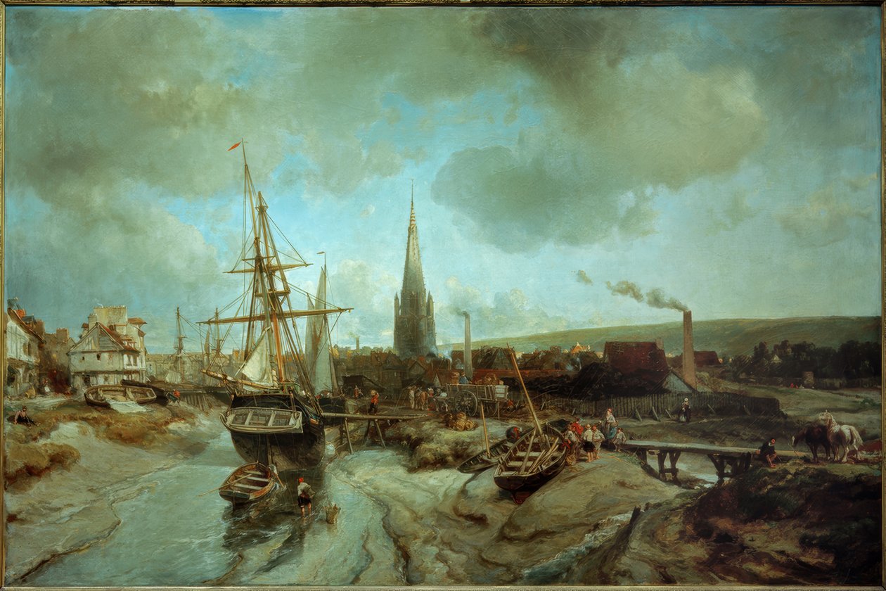 Der Hafen von Harfleur von Johan Barthold Jongkind