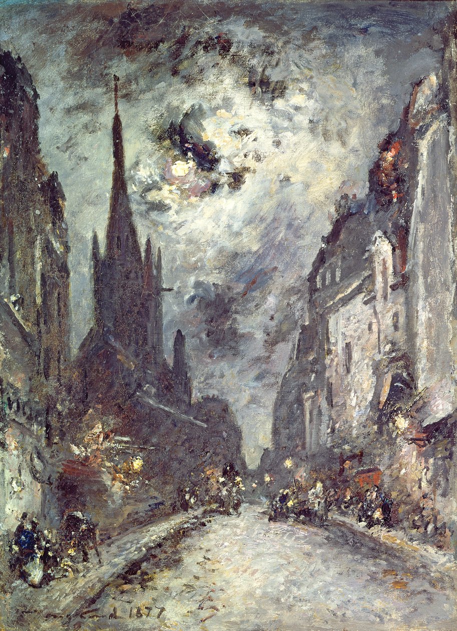 Rue Saint-Severin, 1877 von Johan Barthold Jongkind