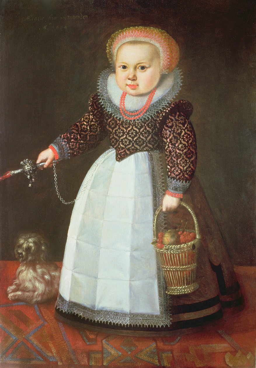 Kleines Kind mit einem Hund von Johan Cornelisz van Loenen