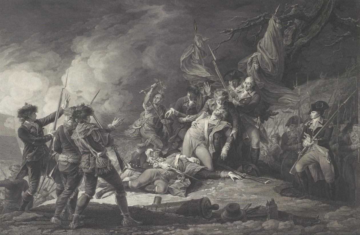 Der Tod von General Montgomery beim Angriff auf Quebec, Dezember 1775 von Johan Frederik Clemens