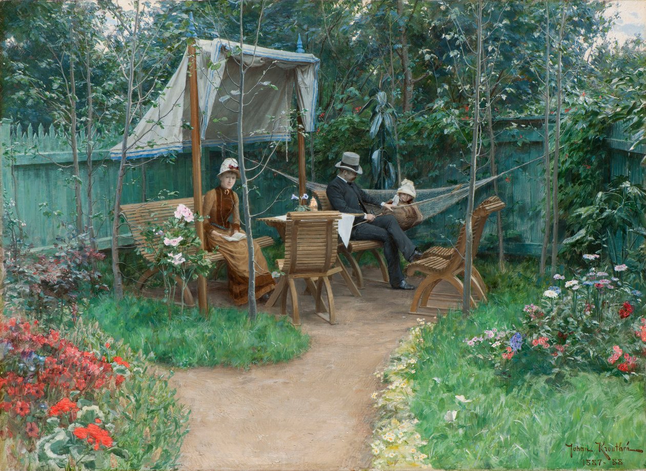 Garteninterieur aus Linköping von Johan Fredrik Krouthen