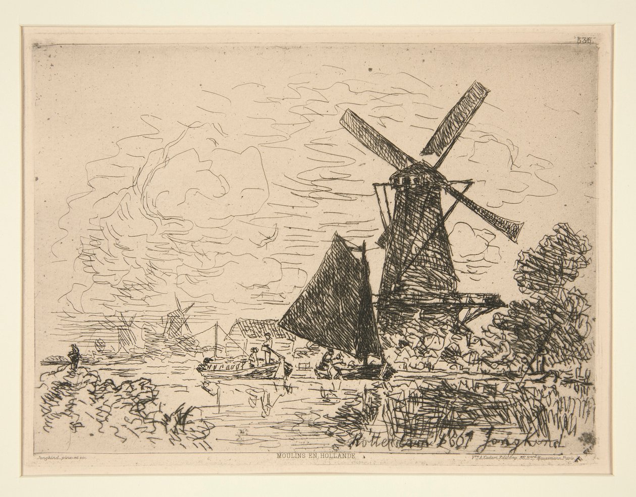 Mühlen in Holland von Johan Barthold Jongkind