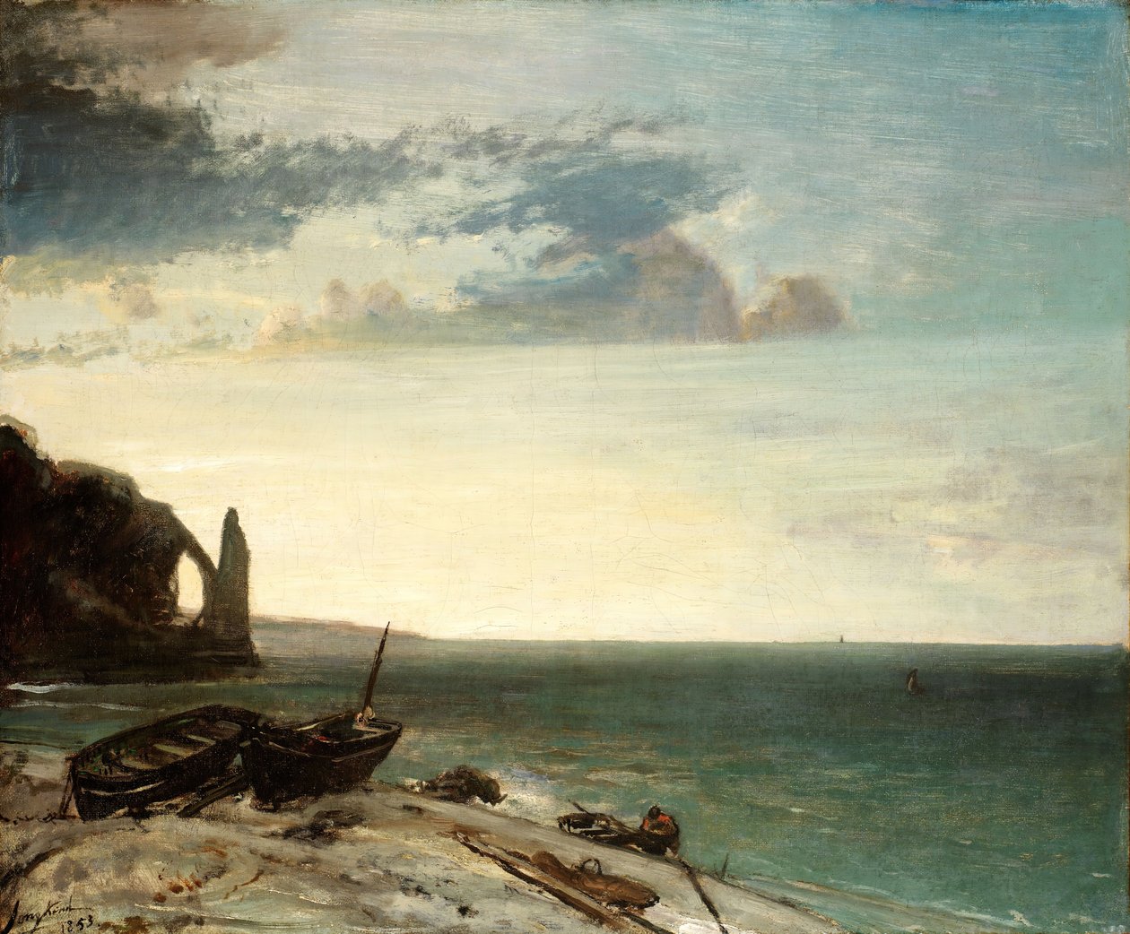 Das Meer bei Etretat, 1853 von Johan Barthold Jongkind