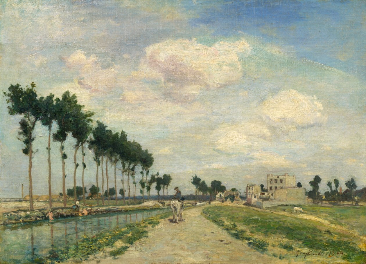 Der Treidelpfad, 1864 von Johan Barthold Jongkind