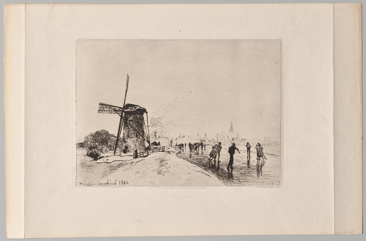 Ansicht der Stadt Maaslins von Johan Barthold Jongkind