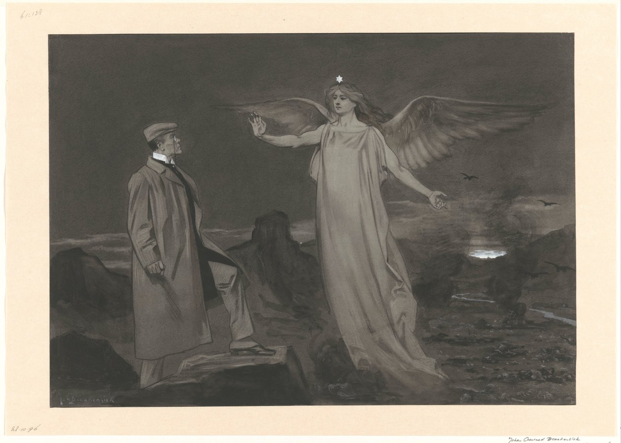 Chamberlain und der Friedensengel von Johan Braakensiek